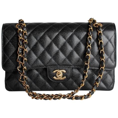 chanel black caviar shoulder bag